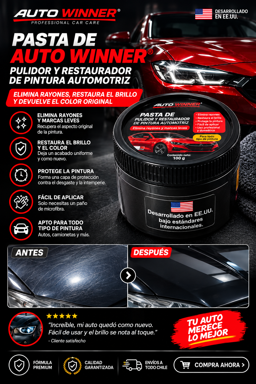 Pasta De Auto Winner